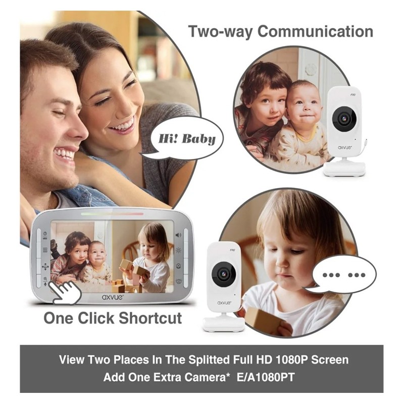 Axvue Video Baby Monitor 1080P Up To 1000ft Full HD