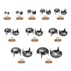 uxcell 100Pcs Black Round Dome Rivets, 10 Sizes Brass Spike