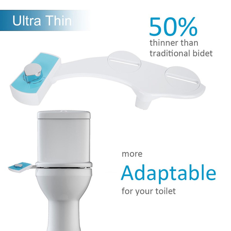 Non Electric Bidet Toilet Seat Attachment Hot and Cold Water