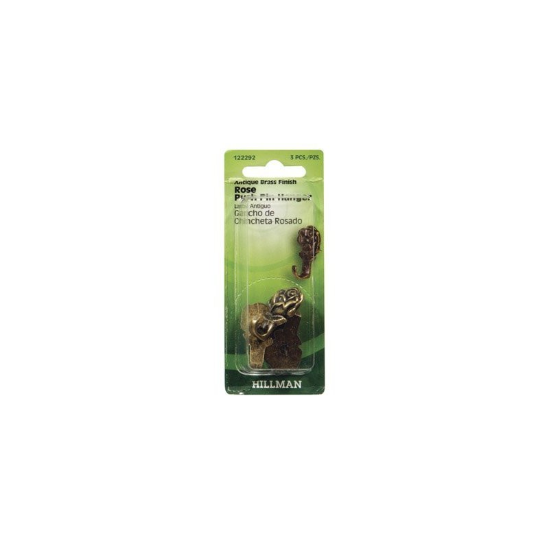 HILLMAN FASTENERS 122320 3 Pack Brass Rise Push Pin