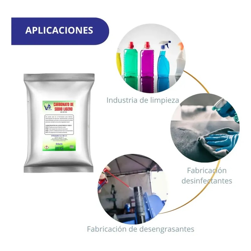 Carbonato De Sodio Ligero 25 Kilos Vitraquim