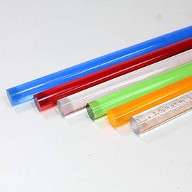 Acrylic Lucite Rod Dowel - 3/8" (9.525mm) x 24"(610mm) - Lot of Two Rods (Bubble)