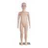 Child Mannequin Full Body Realistic Adjustable Detachable Manikin Display Head Turns Dress Form W/Metal Base 43.3" Height