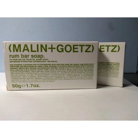 (MALIN+GOETZ) 2-PACK MALIN + GOETZ RUM BAR SOAP  1.7oz/50g TRAVEL SIZE NEW IN BOX