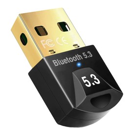 Bluetooth 5.3 Ultra-Low Latency (No Driver Required, Plug and Use Immediately) Bluetooth Adapter Low Latency Wireless Ultra-Compact Dongle Maximum Communication Distance 20m aptX/SBC/AAC Bluetooth USB