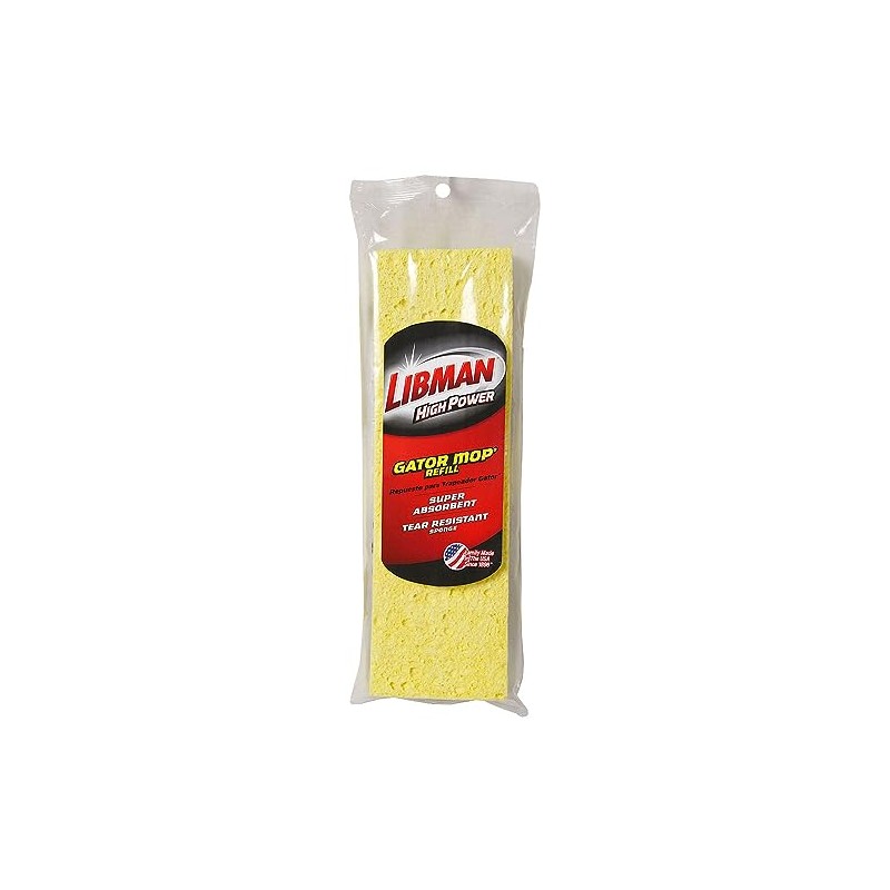 Libman Commercial 3959 Big Gator Mop with Brush Refill, Synthetic