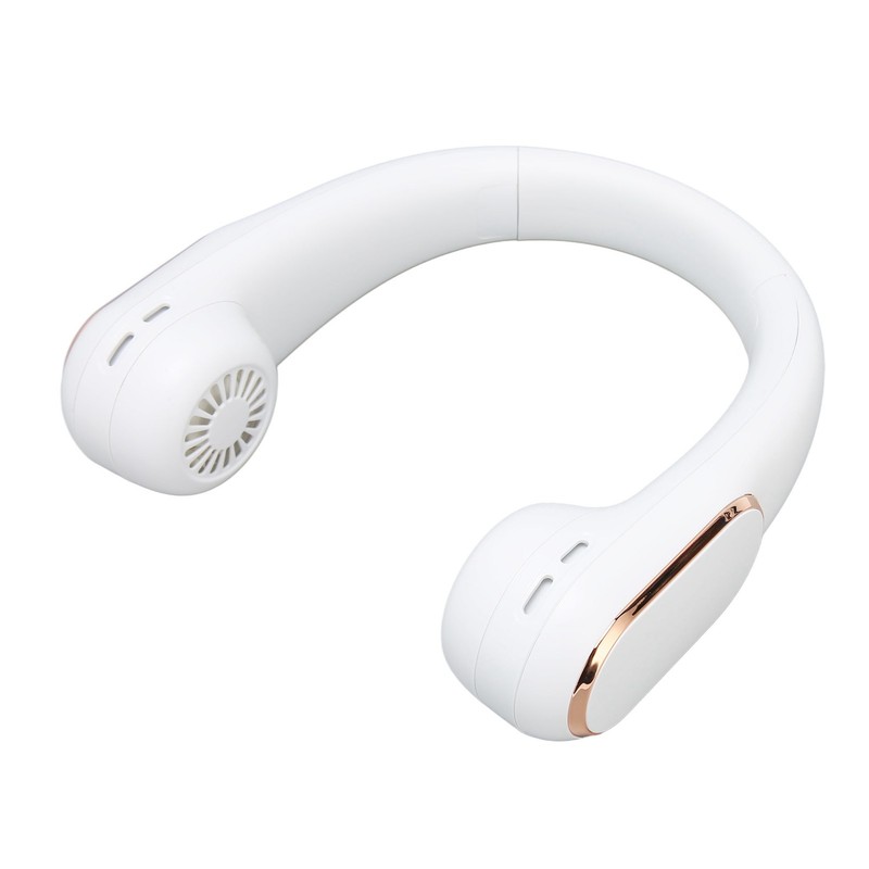 Neck Fan 4 Speeds Quiet Bladeless USB Rechargeable 2400mAh Battery