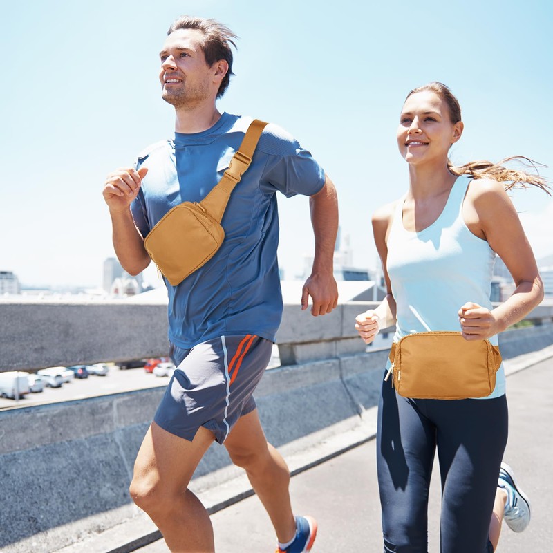 Bomvabe 1L Brown Fanny Pack for Women, Everywhere Belt Bag