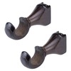 HEVSTIL 2-Pack Wood Curtain Rod Brackets,Return End Brackets for 1-2/5"