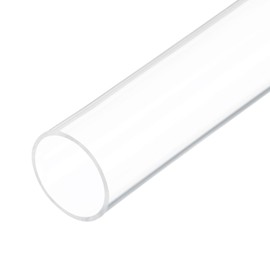Rebower 12" Clear Plastic Rigid Pipe 44mm x 50mm(1 3/4" x 2") Acrylic Tube Round Polycarbonate Tubing, [for Plumbing, Hydraulics, Pneumatics, Aquarium, DIY]