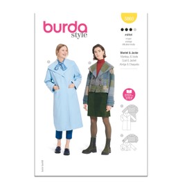 BURDA X05860BURDA Misses' Double-Breasted Jacket and Coat Sewing Pattern Packet, Design Code B5860, Sizes 8-18 (34-44)