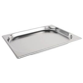 Vogue K906 Stainless Steel 1/2 Gastronorm Pan 1.2Ltr/20mm Deep Food Container, Silver