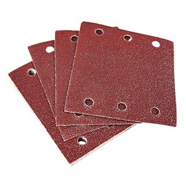 Amtech V4040 P60 Hook and Loop Square Sanding Sheets, 10 Piece Set, 110mm x 100mm Sanding Paper