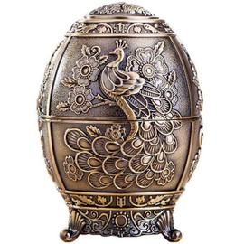 JOIZPAPA Peacock Toothpick Holder Pop Up Retractable Toothpick Dispenser Box with Bottle Opener at The Bottom, Cotton Swab Storage Case Toothpick Box Container Toothpick Bucket