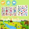 NEBURORA Reusable Puffy Sticker Book for Kids, 88 Dinosaur Stickers,