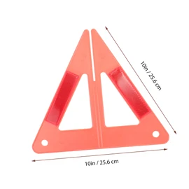 Mobestech 1set Sturdy Plastic Safety Triangle Car Warning Sign for Roadside Emergencies Compact Reflective Kit for Cars Design for Long-term Use for Roadside Assistance