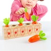 Wooden Pull Carrot Game Number Fine Motor Skill Toy Matching