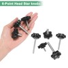 M METERXITY 6-Pack Star Clamping Knobs, M6x25mm Male Thread Hand
