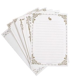 ASSPRING Retro Stamping Letter Writing Paper - Romantic Vintage Love Stationary, Gift Paper, 100GSM (8 Sheets, Beige)