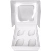 FALGUN 10 x Premium White 4 Hole Cavity Cupcake Boxes