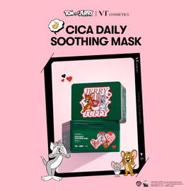 VTCOSMETICS Face Mask Skin Care (12. CICA Daily Soothing Mask (Tom and Jerry Edition))