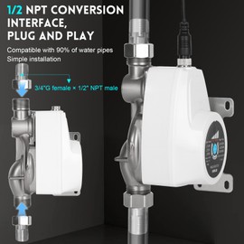 Smart Shower Water Pressure Booster Pump, 9.2GPM, 26.1 PSI, 85W Energy-Saving Booster Pump for Home, 1/2 NPT Interface Water Pressure Booster, Manual and automatic dual switch, Steady flow, Low Noise