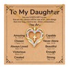 Esrial Granddaughter Daughter Gifts Heart Cross Necklace Gifts