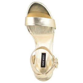 Nine West Women's Realy3 Heeled Sandal, Platino 710, 9