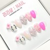 Adorable cat handmade nail tips - short ballerina / 앙증맞은