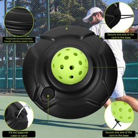 FeichangKeji Match Buddy Pickleball Trainer with String Sportastic Pickleball Practice Rebounder Accessories Training Aids and Equipment Indoor Hitting Trainer Machine Outdoor (Black)