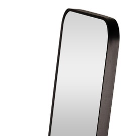 Cortesi Home Skinee Floor Mirror in a Black Aluminum Frame, 14"x60"