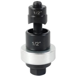 AMZCNC Manual Knockout Punch Kit, Heavy Duty Metal Sheet Knock Out Box Hole Cutter Conduit Punch Driver Die Set ((Conduit Hole Size) 1/2" Knockout Punch)