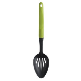 Trudeau Balancia Slotted Spoon, green Handle