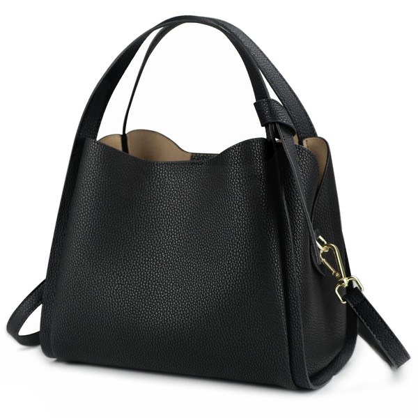 Kyoei-Tech Women's Handbag, High Quality Genuine Leather, Shoulder Bag, Formal Bag, Crossbody Bag, With Silk Scarf, Ultra Lightweight, 20.1 oz (592 g), Freestanding, Stylish, Cute, Stylish, High