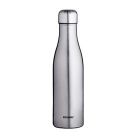 Kelomat, 1979-255 Stainless Steel Drinking Bottle, 0.75 Litres, Length 6.5 cm, Width 6.5 cm, Height 26 cm, Weight 0.474 kg, Leak-Proof, Thermal Flask, Water Bottle