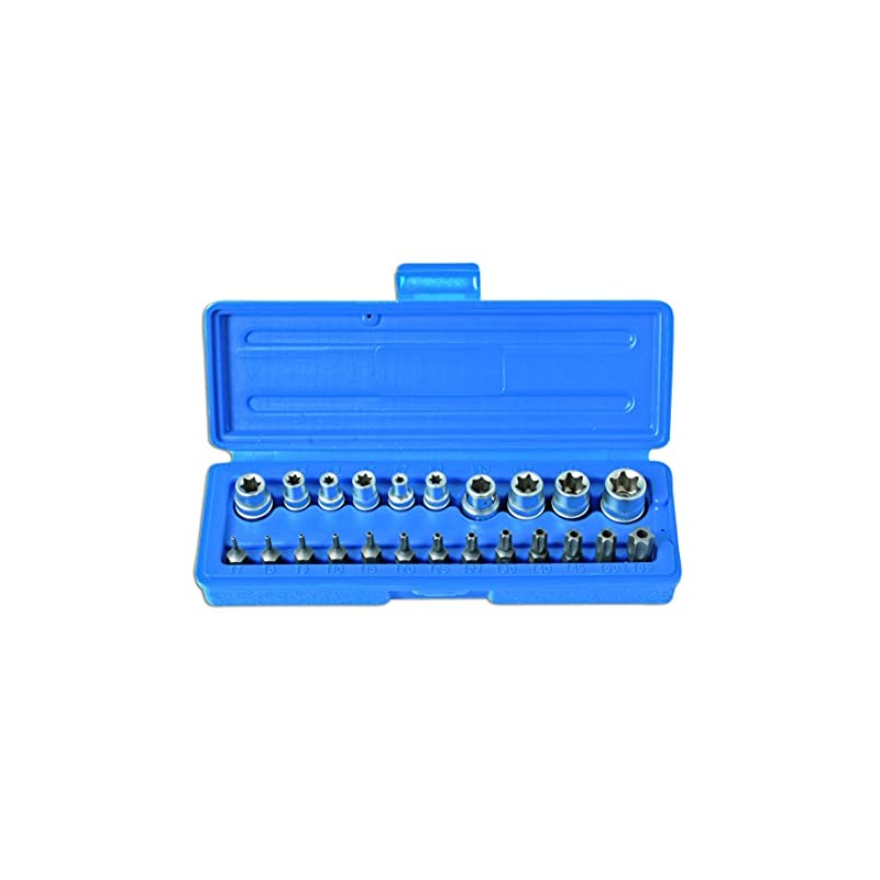 Laser 3081 Star Socket & Bit Set 1/4"D, 3/8"D 23pc