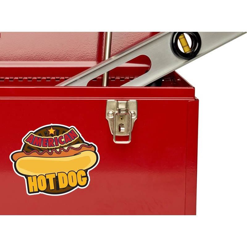2 x 10cm/100mm American Hotdogs Vinyl Sticker Food Takeaway #7157