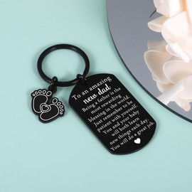 New Dad Valentines Day Gifts for Husband First Time New Dads to Be Keychain Pregnancy Announcement for Daddy Gender Reveal Gift Baby Announcements Ideas Gifts for Dad Who Wants Nothing