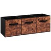 Stero Fabric Storage Cubes, 3 Pack Foldable Storage Bins with