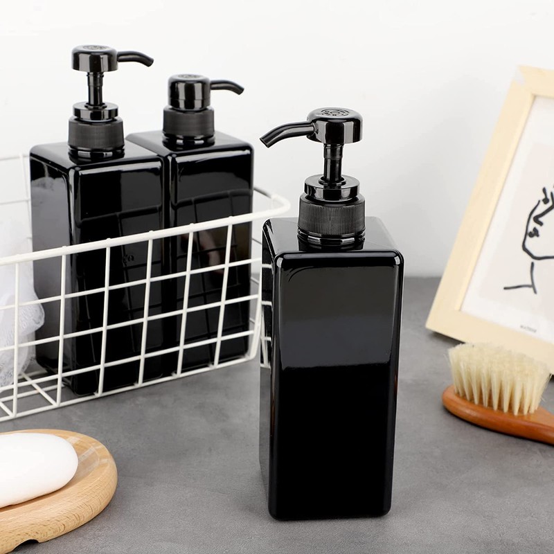 Amorettise 12 Pack Shampoo and Conditioner Dispenser Bottles, 8 Pack