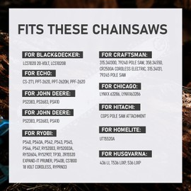 3 Pack 10 Inch Chainsaw Chain 3/8" LP Pitch .043" Gauge 40 Drive Links, UL Approved Replacement Low-Kickback Pole Saw Chain Chainsaw Blade CW-R40