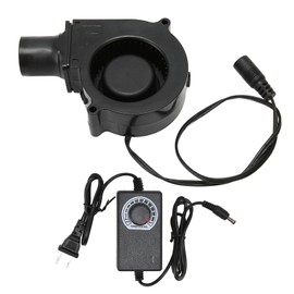 75x30mm Blower Fan Brushless 12V 0.38A Dual Ball Bearing High Speed Exhaust Port DC Cooling Blower 100‑240V US Plug