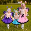 WILDPARTY Fairy Costume Kids Set, Butterfly Wings Tutu Hair Clips