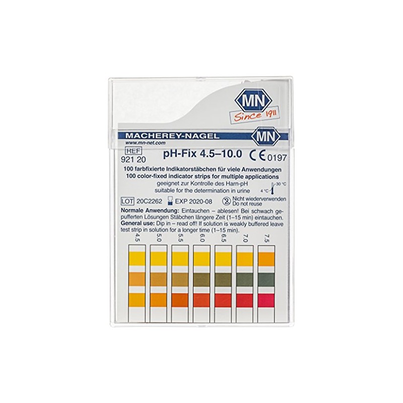 Camlab 1138924 pH-Fix indicator paper test strips, pH 4.5-10.0 with