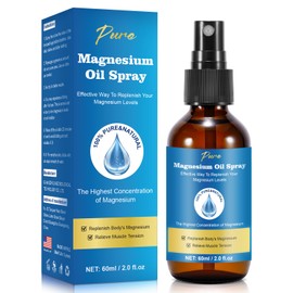 CtoCone Pure Magnesium Oil Spray, Spray, Oil for Feet, Magnesium Glass Bottle,2 fl oz/60ml, Easy to Absorb and Use