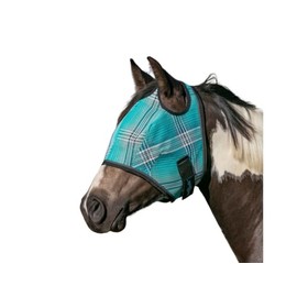 Kensington UV Horse Fly Mask with Web Trim - Protective Mask with Dual Ear Opening & Forelock Freedom - XXLarge, Atlantis