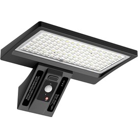 UCGG Solar Wall Light Outdoor, 3-Mode Lighting Wall Light, 2000Lm IP65 Waterproof Type 2 Optical Lens 104 LED with Fast Respond 120° PIR Motion Sensor for Building Exterior, Garden, Pathway