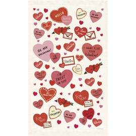 Valentine Hearts Tea Towel