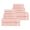 Superior Cotton 12 Piece Towel Set, Quick Dry, Bathroom Essentials,