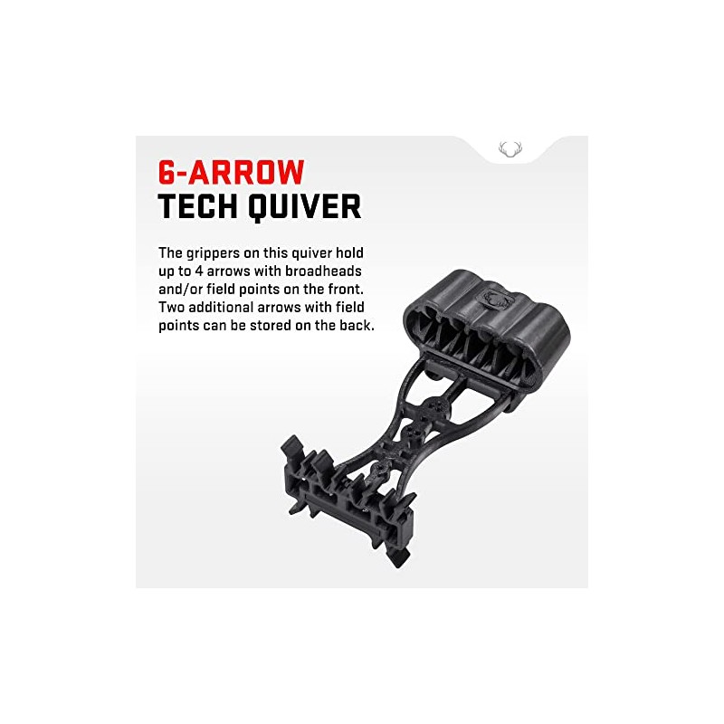 TenPoint 6-Arrow Tech Quiver - Designed for Easy, Ambidextrous Mounting